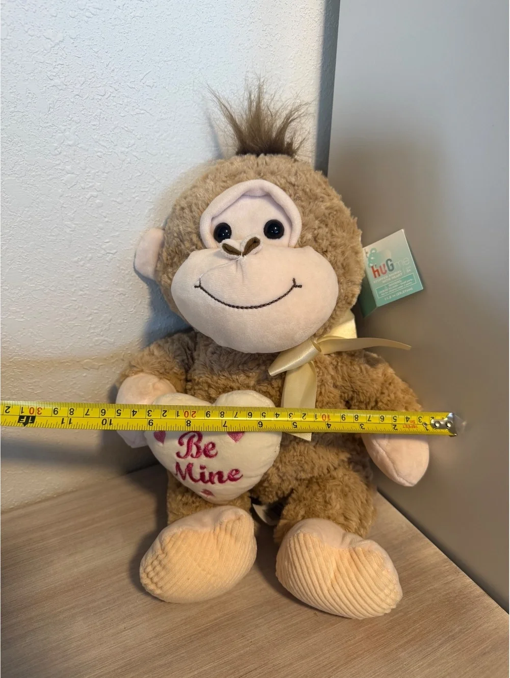 Walgreens Plush Monkey Holding 'Be Mine' Heart Stuffed Animal